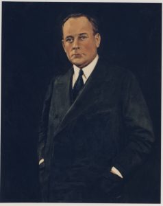 Paiting of a man in a black suit